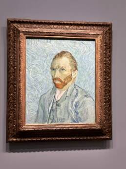 Vincent Van Gogh sel-portrait painting at the Musée d’Orsay in Paris