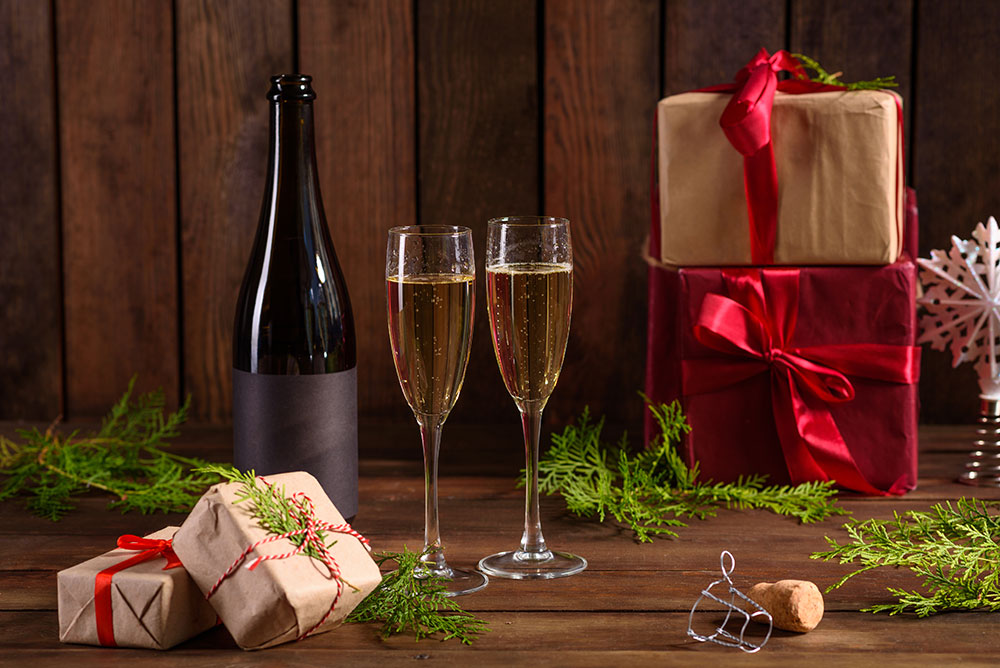 holiday sparkling wine