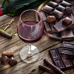 Red wine and dark chocolate