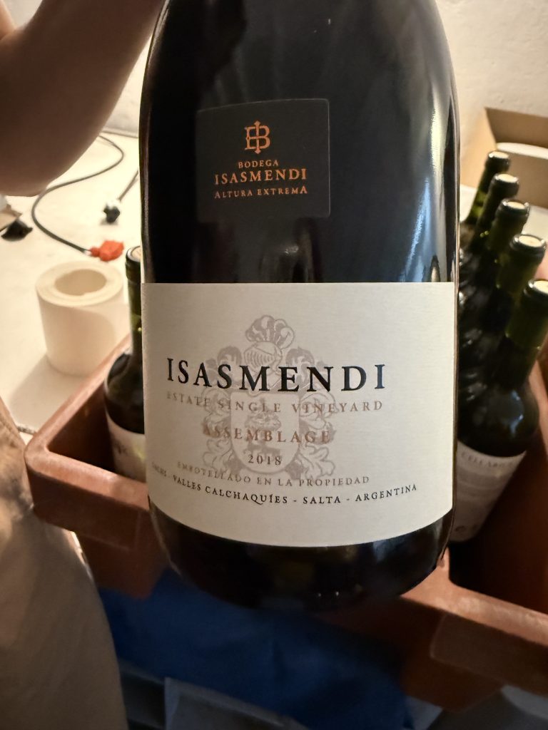Bottle of Isamendi wine